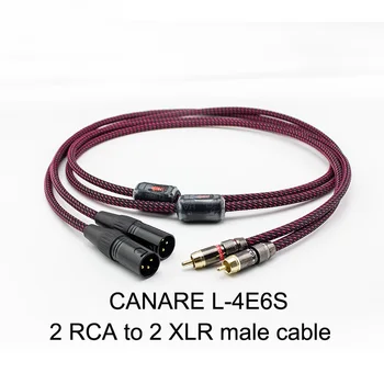 1 זוג CANARE HIFI Dual RCA 2 XLR זכר/נקבה ביצועים גבוהים שמע חיבור כבל האותות עבור מיקסר מגבר מיקרופון