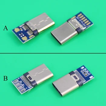 10pcs/הרבה מיקרו ג 'ק USB 3.1 Type-C 12PIN טעינה מהירה male Connector עבור טלפון נייד USB מיקרו ג' ק מחבר שקע הטעינה