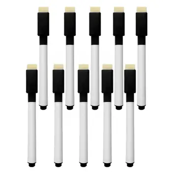 10Pcs/שחור להגדיר את בית הספר בכיתה לוח עט יבש לוח ציוד ציור מחק תלמיד סמנים עט לבן של ילדים ב ' M0B5