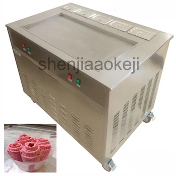 1pc מסחרי פריי מכונת קרח תאילנדי רול מטוגן גלידה מכונת JS-S86T5F מטוגן גלידה רול מכונת 220v/50HZ 3200w