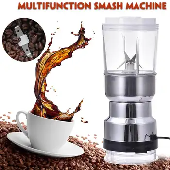 2-In-1 חשמלי מטחנת קפה במטבח דגנים, אגוזים, שעועית תבלינים מטחנת דגנים מכונה רב תכליתי נייד בלנדר מסחטה