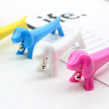 200pcs יצירתי נייר מצויר בעט כדורי כלב צורה עם בל חיה עט כדורי התלמיד פרס צעצוע עט