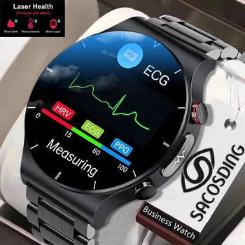 2023 טיפול לייזר שלוש גבוהה שעון חכם גברים א PPG קצב הלב, לחץ הדם בריאות Tracker שעון חכם עבור Huawei Xiaomi