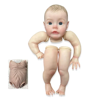 24inch סו-סו כבר צבוע מחדש חלקי הבובה ער מציאותי התינוק 3D ציור עם נראים לעין ורידים בד הגוף כלול