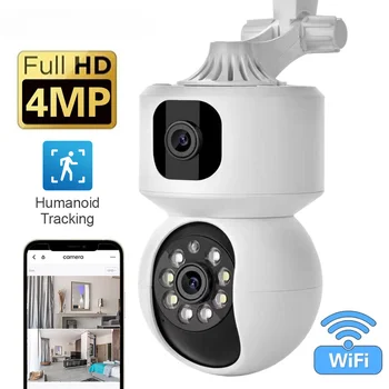 4MP WiFi מצלמה IP פנימי כפול עדשה AI אוטומטי מעקב מוניטור לתינוק האנושי איתור אלחוטית בבית Secuiryt וידאו במעגל סגור מצלמה חדשה
