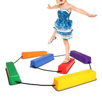 6 חתיכות איזון אבני פיזית חושית לשחק צעד רכבת לגילאי 3 שנים ומעלה ילדים, מתנות לילדים