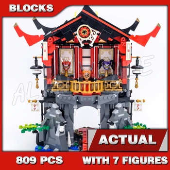 809pcs שינובי המקדש תחיית המתים Garmadon של אפל מבצר 10806 אבני הבניין להרכיב סט לבנים תואם את המודל