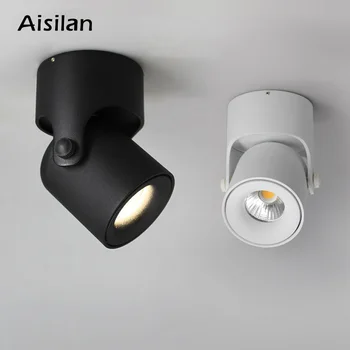 Aisilan אור LED ספוט מנורת תקרה Downlight צמודי אור רקע קלח מתכוונן 180° לובי גלריה בסלון