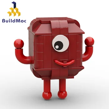 BuildMoc Numberblocks אחד אבני הבניין להגדיר את הסרט סדרת הטלוויזיה המצוירת מספר חינוכיים לבנים צעצועים לילדים מתנות יום הולדת