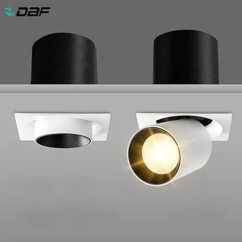 [DBF]כיכר זווית להתאים מתיחה LED COB שקוע Downlight 7W 10W 12W LED תקרה נקודת אור המטבח הסלון מקורה