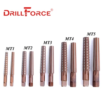 Drillforce יד Reamers MT1/MT2/MT3/MT4/5MT HSS פלדה בסדר/קשה-הקצה מורס להתחדד רימר עבור כרסום גמר קאטר כלי