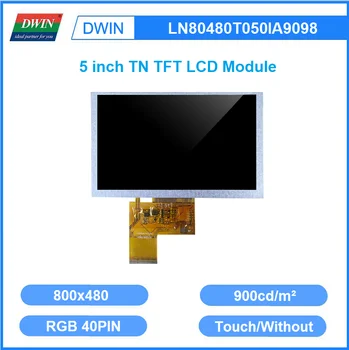 DWIN 5 אינץ בהירות גבוהה 24bit RGB TFT LCD Monitor אוויר מליטה התנגדות מגע LN80480T050IA9098