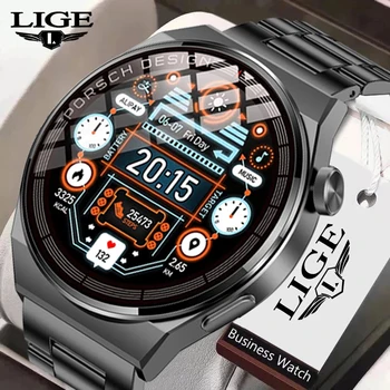 LIGE PPG שעון חכם גברים AMOLED 390*390 מסך HD מטען אלחוטי כושר הצמיד עמיד למים Bluetooth שיחה Smartwatch גברים 2022