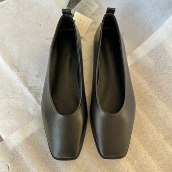 Maxdutti 2023 באביב ובקיץ נשים נעלי נשים חדשות נעליים של עור נוח שטוח