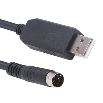 PLC Micrologix כבל，ממשק USB תואם PLC Micrologix 1000 1200 1400 Series עם USB-1761-CBI-PM02 8 פינים עגולים Aapater