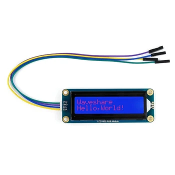 RGB תאורה אחורית LCD1602 מודול 16x2 תצוגת LCD אופי, תקשורת I2C R2LB