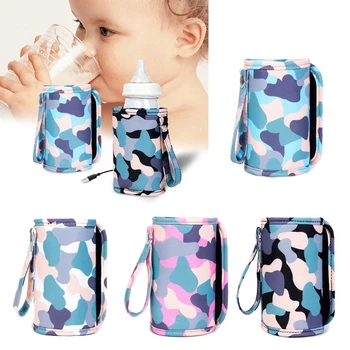 USB בקבוק חם נייד נסיעות חלב חם לתינוק להאכיל בקבוק חימום כיסוי בידוד התרמוסטט מזון DropShipping
