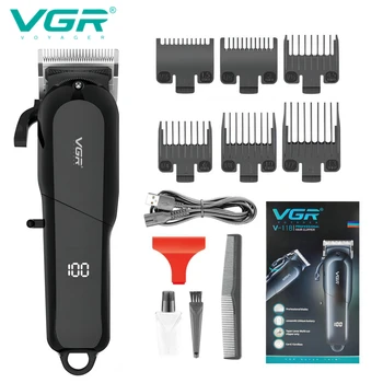 VGR קליפר שיער אלחוטי שיער מכונת חיתוך מתכוונן הספר גוזם שיער חשמלי תצוגה דיגיטלית קליפר לגברים V-118