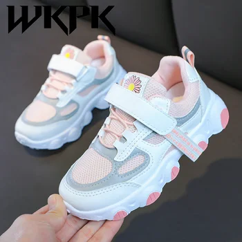 WKPK ילדים נעלי ספורט נוחים רשת בחורה חיצונית נעליים מזדמנים ללבוש עמידים קלים ילדים נעלי פעילות אספקה