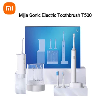 Xiaomi Mijia חכם סוניק מברשת שיניים חשמלית T500 הביתה משטף לשיניים Waterpulse מים Flosser אוראלי ערכת ניקוי מתנה סט