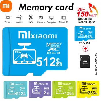 XIAOMI כרטיס זיכרון 2TB במהירות גבוהה A1 V30 שיעור 10 חכם כרטיס TF 512GB 128GB Cartao De Memoria עבור הטלפון/מצלמה/נינטנדו מתג