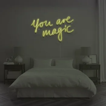 אתה קסם שלט ניאון אור LED תלייה על קיר הבית השינה חנות חתונה, בר קישוט מתנה שלט קיר העין.