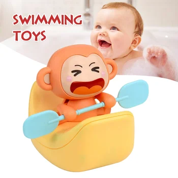 במים של ילדים לשחק מים חשמלי צעצוע קוף קיאקים מקלחת אמבטיה צעצוע כיף, מתנות לילדים לילדים צעצועי אמבטיה חדר אמבטיה