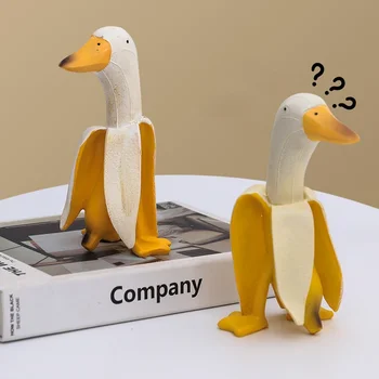 בננה חברים ברווז חמוד, מצחיק, יצירתי בננה ברווז קישוט הבית מצויר שולחן העבודה קישוט יום הולדת מתנה