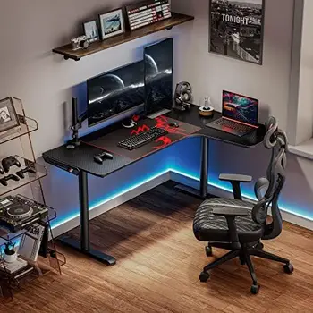 בצורת משחקי שולחן, 60 אינץ l60 תאים המשרד הביתי פינת מחשב PC Gamer שולחן גדול כתיבת העבודה מתנות כולל משטח עכבר איש הכבלים