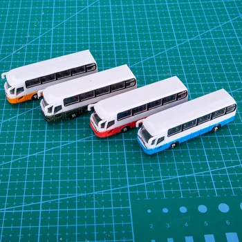בקנה מידה 1:150 מיניאטורי דגם אוטובוס ABS הרכב הילד צעצועים הבניין חול שולחן זירת פריסת דגם קיט 1 יח'