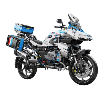 היי-טק סיטי ספורט מהירה מירוץ אופנוע אופנוע קטר Moc מודולרי לבנים דגם אבני הבניין בנים מתנות צעצועים T4022