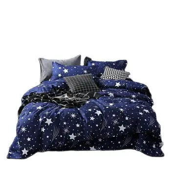 הכוכב הכחול גיאומטרי אופנה להדפיס סט מצעים נוח השמיכה לכסות, מצעים, סדינים מבד עבור חדר השינה