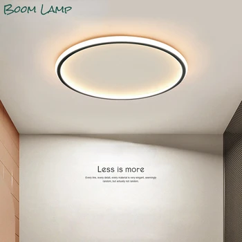 המודרני הוביל אורות נברשת פשוט תאורה מנורות גופי לחיות השינה חדר לימוד לבן שחור מקורה Dimmable AC90-260V