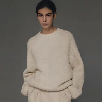 הסוודר של נשים הסתיו והחורף 2023 חדש מעובה קוריאנית נישה עיצוב סוודר