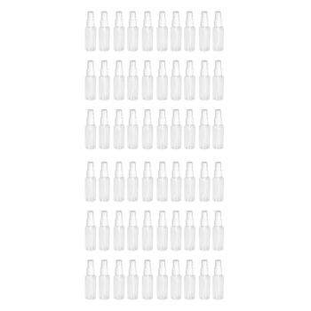 העליון מכירת 60Pcs שקוף ריק בקבוקי ספריי 50Ml פלסטיק מיני למילוי מיכל ריק קוסמטיים מכולות