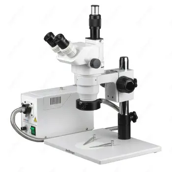 זום מיקרוסקופ-AmScope אספקה 3.35 X-45X זום סטריאו מיקרוסקופ עם סיב אופטי טבעת אור