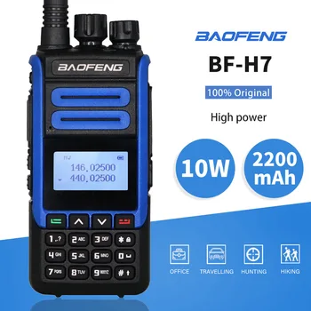 חדש Baofeng BF-H7 ווקי טוקי 10W נייד CB תחנת רדיו מסך LCD FM מרחוק משדר 2200mAh Dual Band שני הדרך רדיו