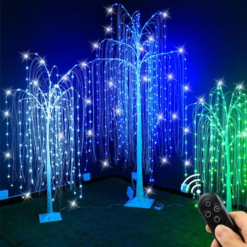 חיצוני LED בוכיה אורות עץ מואר RGB חג המולד מלאכותי צניחת עץ האור לחתונה גן החג עיצוב
