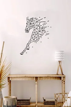 חיתוך לייזר סוס מסגרת ציור קיר עיצוב עץ חיתוך לייזר מזכרות הביתה okda עיצוב אמנות מופשטת עיצוב מותאם אישית