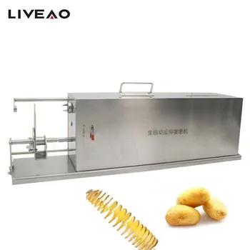 חשמלי תפוחי אדמה מגדל יצרנית קוריאנית טוויסטר תפוחי אדמה מכונת טורנדו תפוחי אדמה חותך חותך רוטרי Microtome