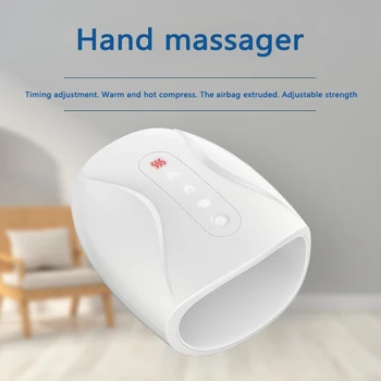 יד חשמליים מכשיר לעיסוי כף היד האצבע Acupoint אלחוטית עיסוי עם לחץ אוויר וחום דחיסה ליופי נשים
