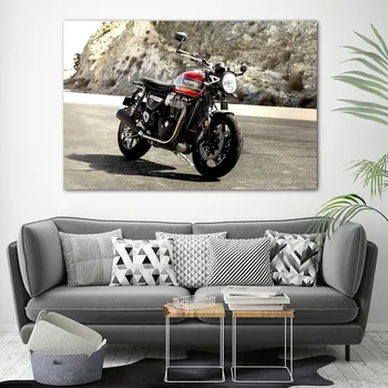כלי רכב אופנוע טריומף מהירות תאום אמנות מודרנית קיר תמונה פוסטרים ציורי בד על הסלון קישוטים עיצוב הבית