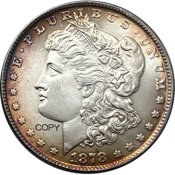 לנו 1878 1 דולר אחד מורגן מצופה כסף אמריקה להעתיק מטבע זכרון ארה 