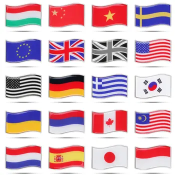 מדבקות רכב הדגל שונה בדגם האמריקאי, בריטי, גרמני יה קוריאה קנדה בריטניה FR זה סין דגל סדרה אישיות לקשט את הסמל