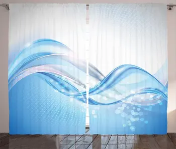 מודרני גלי האוקיינוס גולש קיץ נושאים בועה עבודה מפורטת של אמנות חלון וילונות Cutains הסלון לחדר השינה