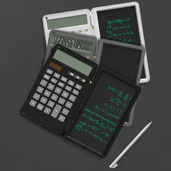 מחשבון וכתיבה פד 12 ספרות LCD גדול תצוגת שולחן מחשבונים עם חזר לכתוב על לוח פיננסיים בסיסיים המשרד