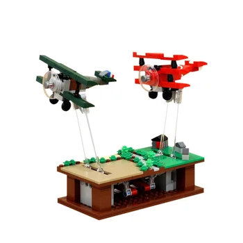 מיני מטוסים אבני הבניין מרדף של הטיסה מטוס רחובות דגם כלי טיס, מטוסים DIY דמויות לבנים MOC-35702 צעצועים לילדים