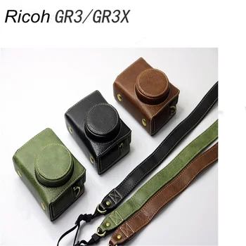 מצלמה תיק תיק Ricoh GR3/GR3X יוקרה נרתיק עור עבור Ricoh GR3/GR3X באפלו דפוס המצלמה נרתיק עור Ricoh Gr-III במקרה
