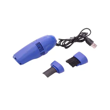 מקלדת מיני USB כלי ניקוי כף יד עם אור חשמלי רעש נמוך מתכוונן אבק אבק מפוח המחברת השחורה.