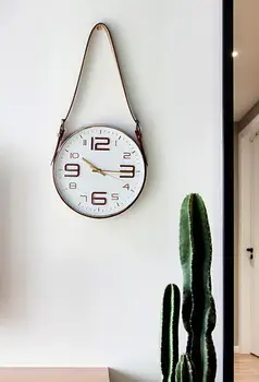 נורדי חגורת שעון קיר שקט קוורץ שעון קיר שעונים עיצוב הבית הסלון הנמכר ביותר 2022 מוצרים Horloge עיצוב